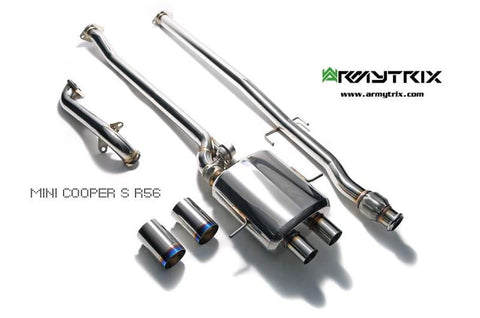 Armytrix Stainless Steel Valvetronic Cat Back Exhaust System Mini Cooper S R56/R57/R58/R59 07-13