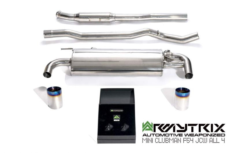 Armytrix Stainless Steel Valvetronic Cat Back Exhaust System Mini Cooper JCW ALL 4 F54 19+ (OPF Only)