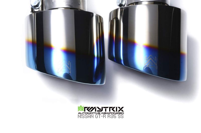 Armytrix Valvetronic 90mm Stainless Steel Exhaust System with Race Y-Pipe & Quad Chrome Tips Nissan GT-R R35