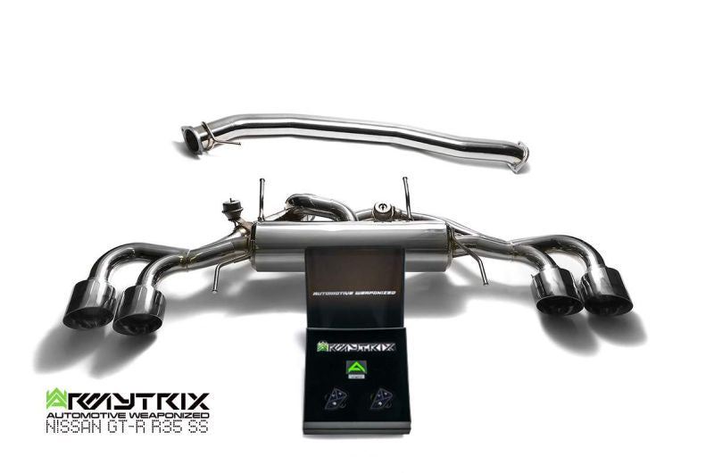 Armytrix Stainless Steel Valvetronic Y-Pipe Back Exhaust System (102mm) Nissan GT-R R35 07+