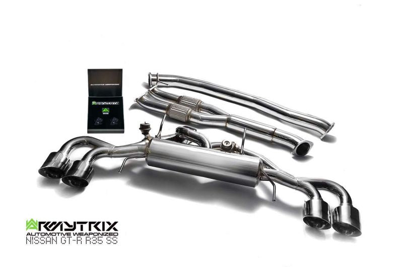 Armytrix Stainless Steel Valvetronic Y-Pipe Back Exhaust System (102mm) Nissan GT-R R35 07+