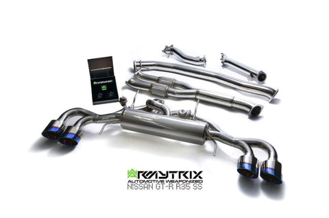 Armytrix Stainless Steel Valvetronic Y-Pipe Back Exhaust System (102mm) Nissan GT-R R35 07+