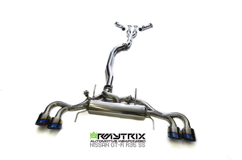 Armytrix Stainless Steel Valvetronic Y-Pipe Back Exhaust System (102mm) Nissan GT-R R35 07+