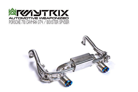 Armytrix Stainless Steel Valvetronic Cat Back Exhaust System Porsche 718 Spyder/Cayman GT4 19+
