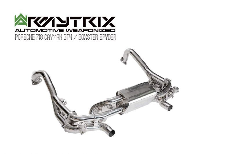 Armytrix Stainless Steel Valvetronic Cat Back Exhaust System Porsche 718 Spyder/Cayman GT4 19+