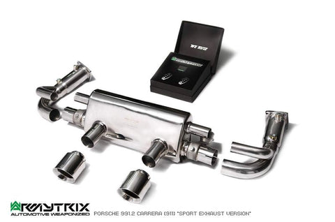 Armytrix Stainless Steel Valvetronic Cat Back Exhaust System (Suits Sports Exhaust Version Only) Porsche 911 Carrera/Carrera4/Carrera S/Carrera4S/Carrera GTS 991.2 16-19