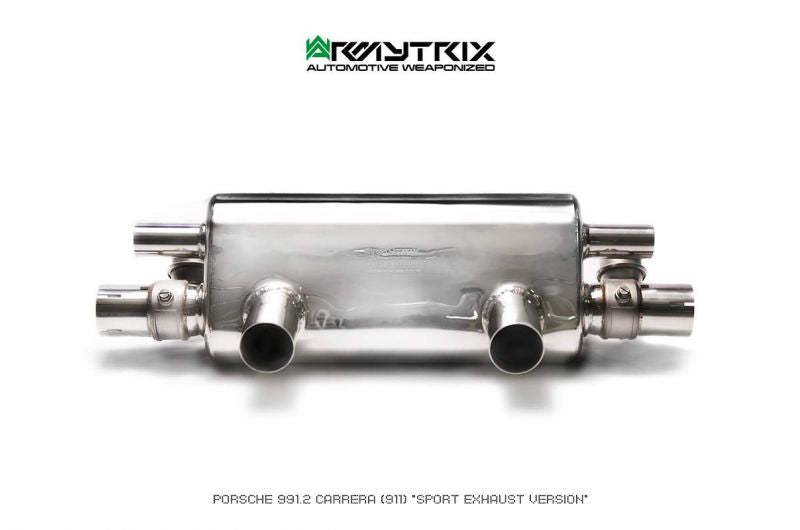 Armytrix Stainless Steel Valvetronic Cat Back Exhaust System (Suits Sports Exhaust Version Only) Porsche 911 Carrera/Carrera4/Carrera S/Carrera4S/Carrera GTS 991.2 16-19