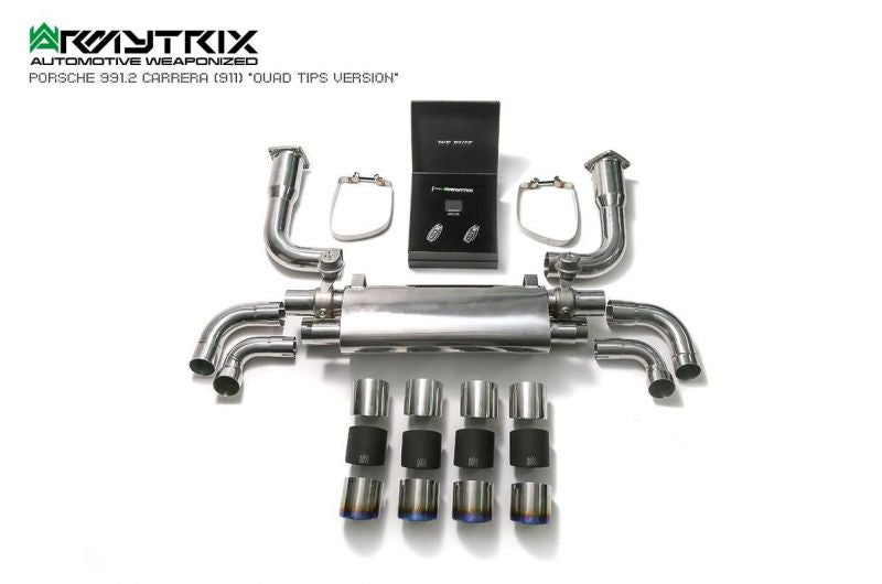 Armytrix Stainless Steel Valvetronic Cat Back Exhaust System (Suits Quad Tip Only) Porsche 911 Carrera/Carrera4/Carrera S/Carrera4S/Carrera GTS 991.2 16-19