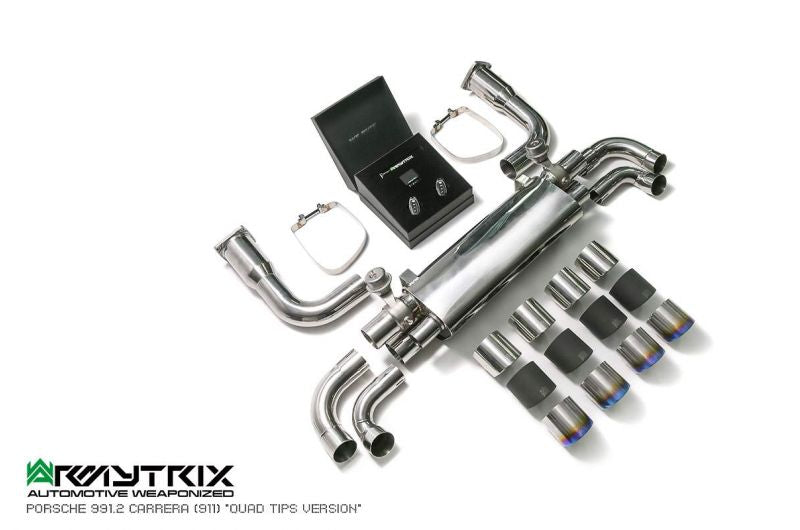 Armytrix Stainless Steel Valvetronic Cat Back Exhaust System (Suits Quad Tip Only) Porsche 911 Carrera/Carrera4/Carrera S/Carrera4S/Carrera GTS 991.2 16-19