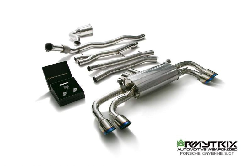 Armytrix Stainless Steel Valvetronic Cat Back Exhaust System Porsche Cayenne E3 3.0T 18+