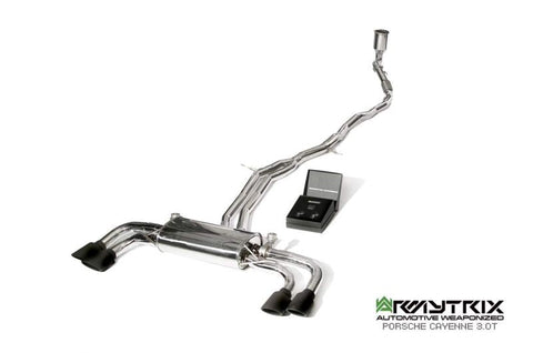Armytrix Stainless Steel Valvetronic Cat Back Exhaust System Porsche Cayenne E3 3.0T 18+