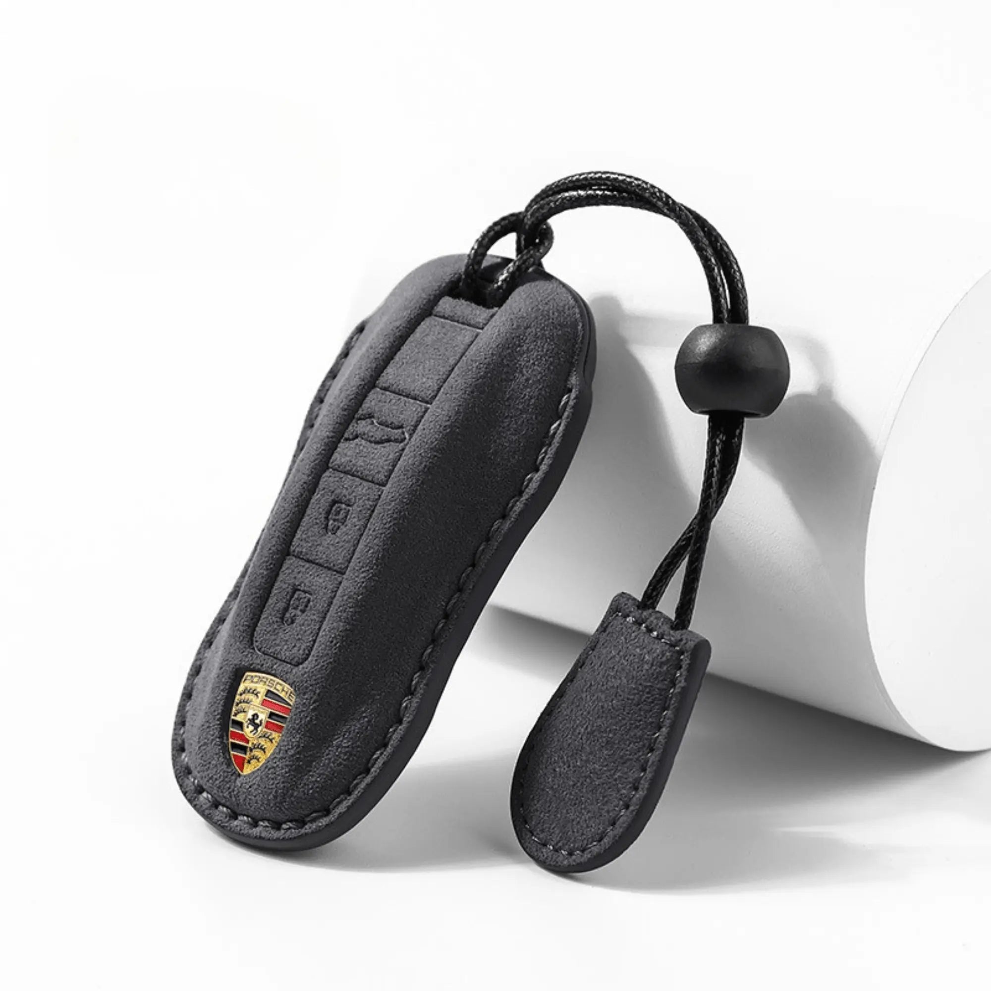 Porsche Key Cover - Alcantara - Dark Grey