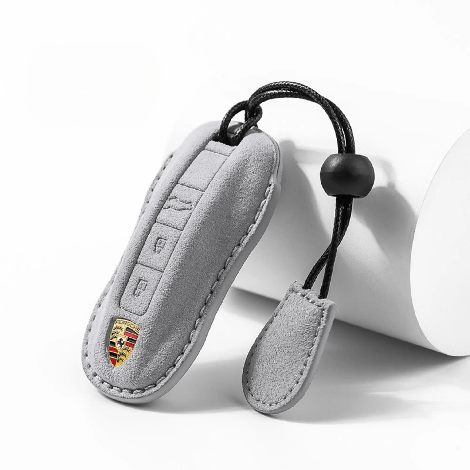 Porsche Key Cover - Alcantara - Light Grey