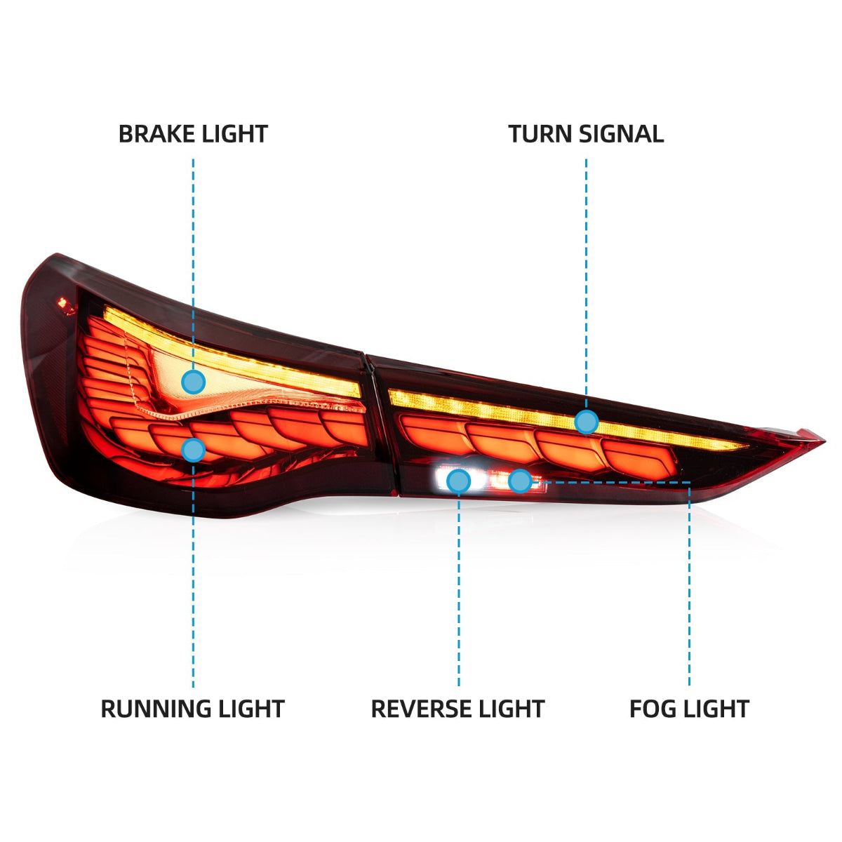 OLED Tail Lights For 2021-2024 Bmw 4 Series M4 G22/G23/G26/G82/G83