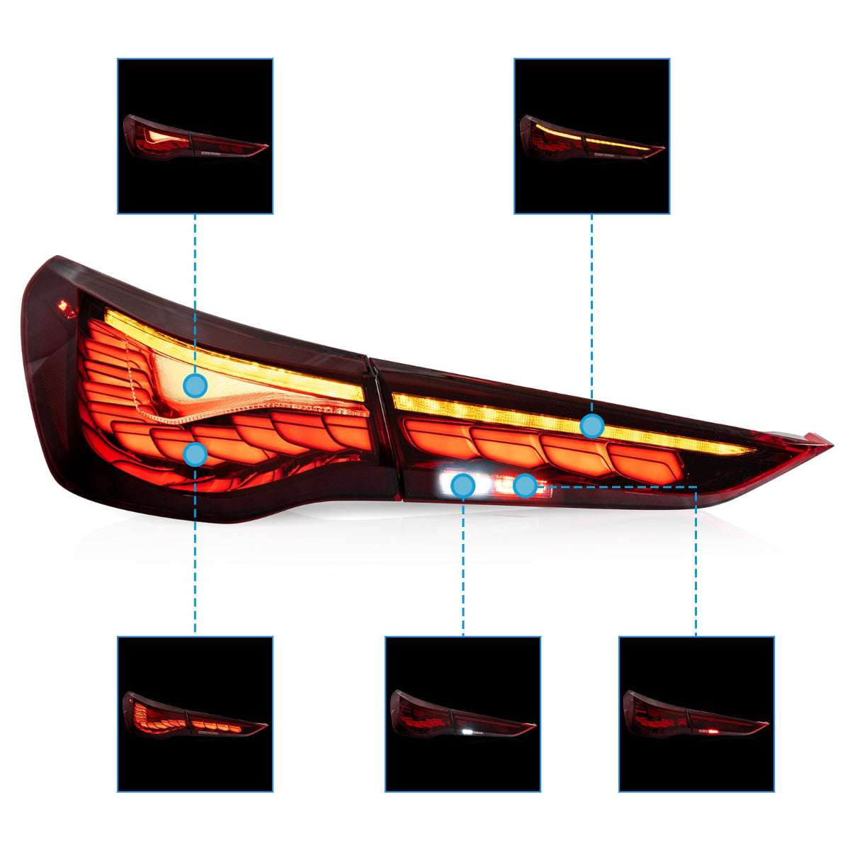 OLED Tail Lights For 2021-2024 Bmw 4 Series M4 G22/G23/G26/G82/G83