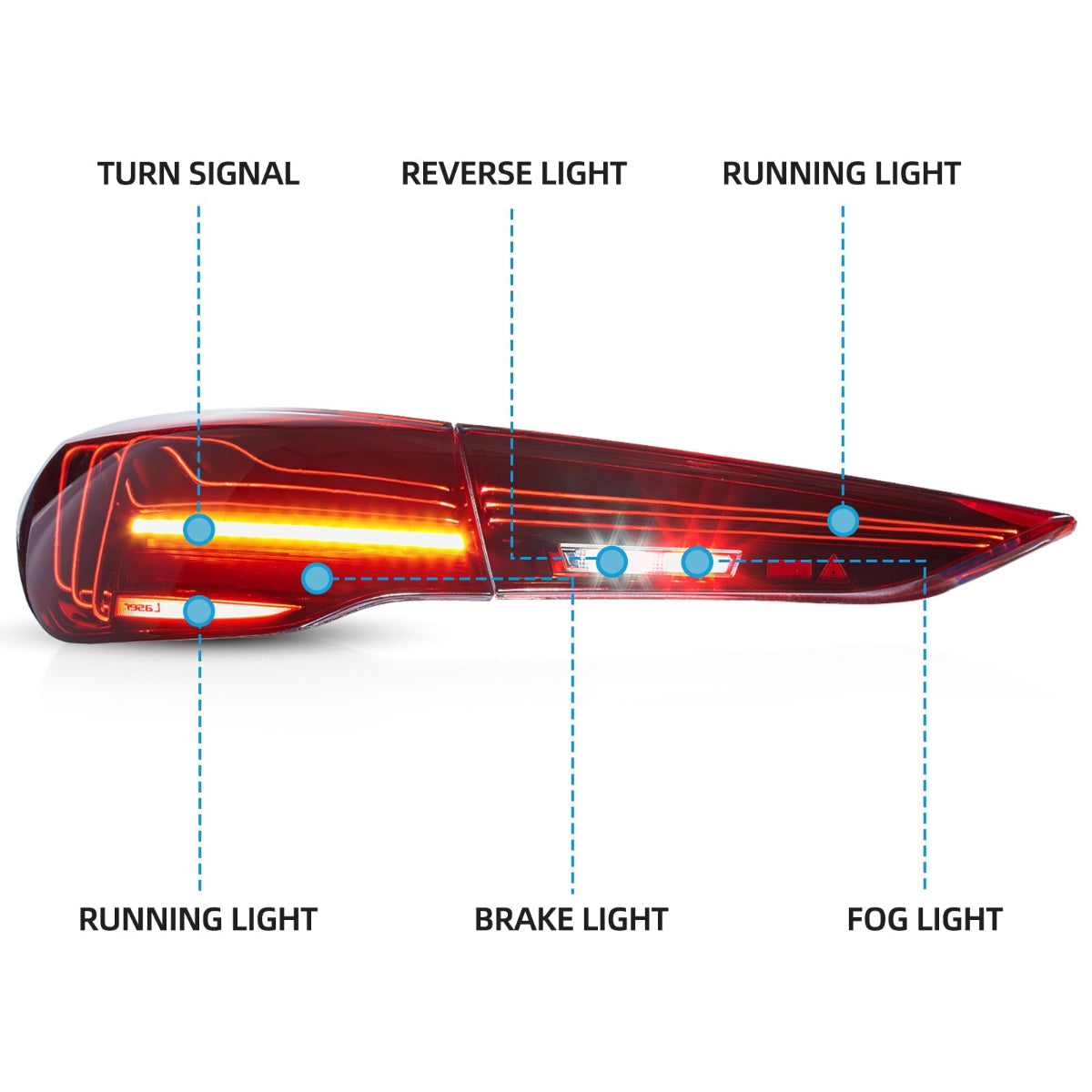 LED Tail Lights CSL Style For 2021-2024 BMW 4-Series M4 G22/G23/G26/G82/G83