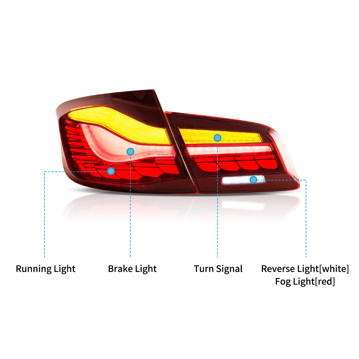 OLED Tail Lights For 2011-2017 BMW 5 Series M5 F10/F18