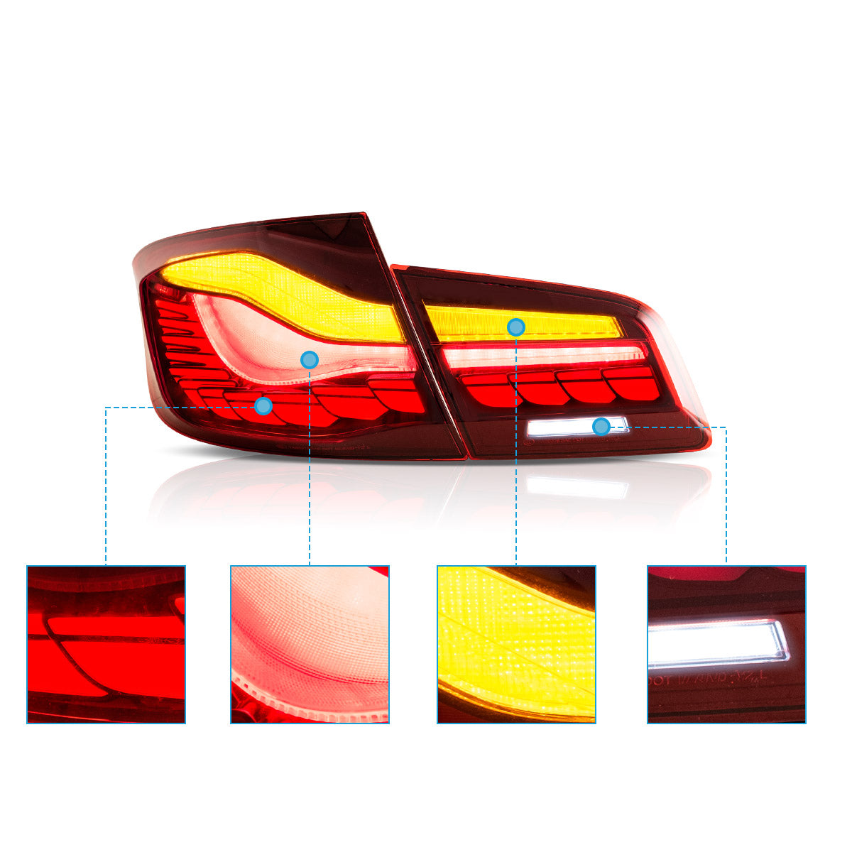 OLED Tail Lights For 2011-2017 BMW 5 Series M5 F10/F18