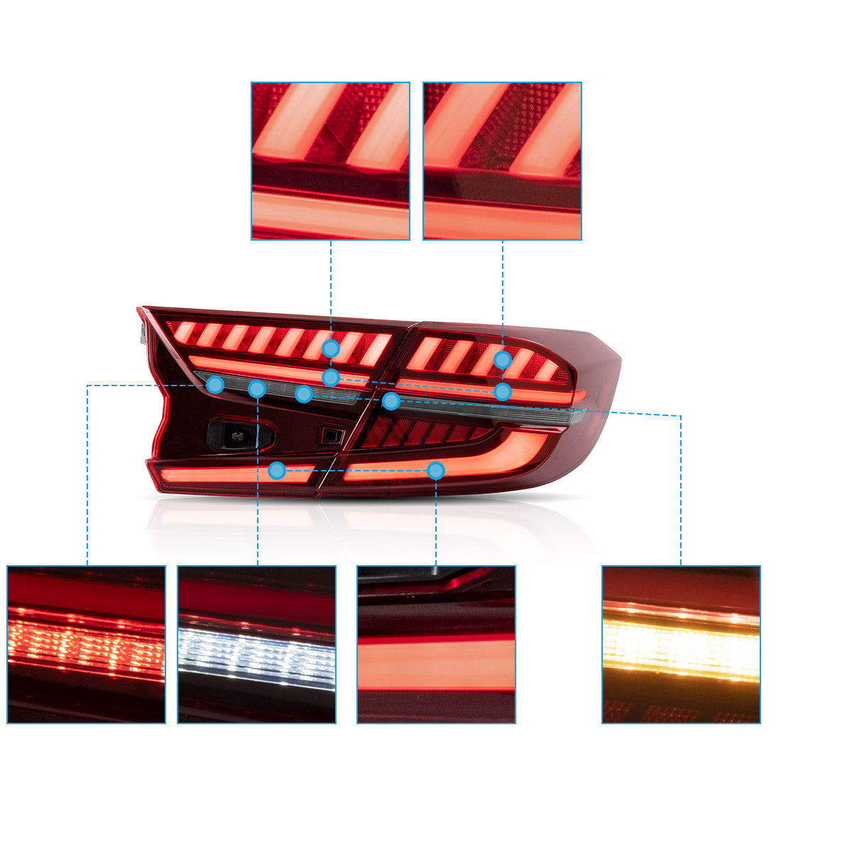 LED Tail Lights for Honda Accord 2018-2022 Sedan