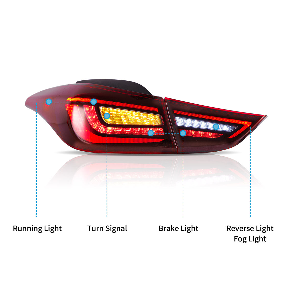 LED Tail Lights for 2011-2015 Hyundai Elantra