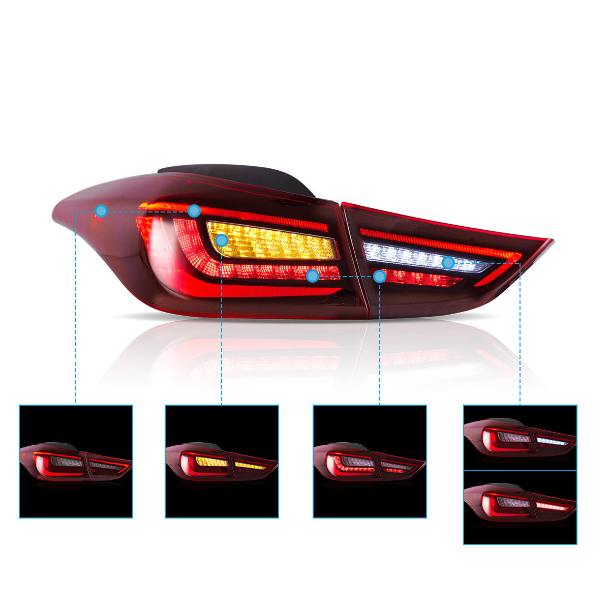 LED Tail Lights for 2011-2015 Hyundai Elantra