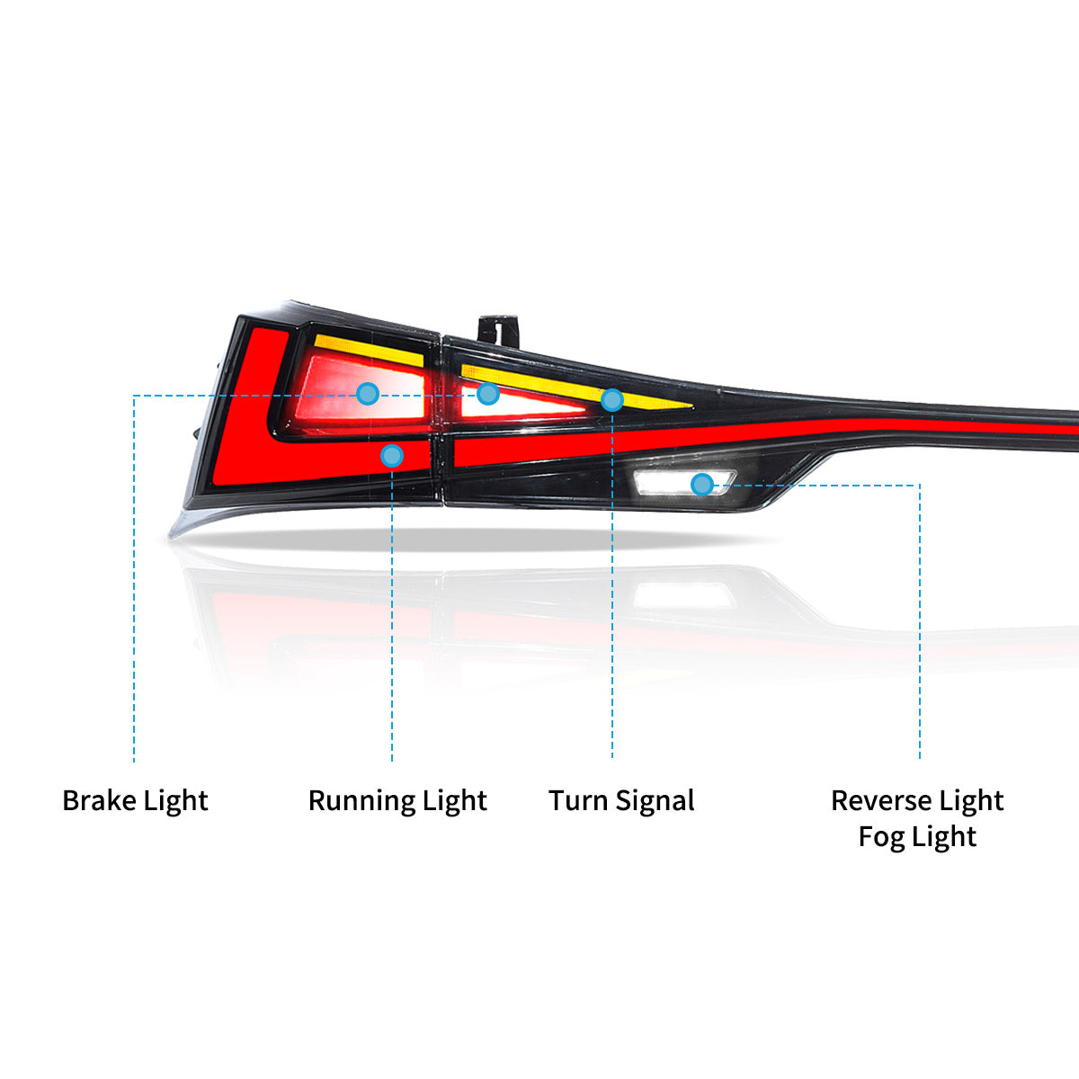LED Tail Lights For 2014-2019 lexus IS 250 200t 300h F Sport