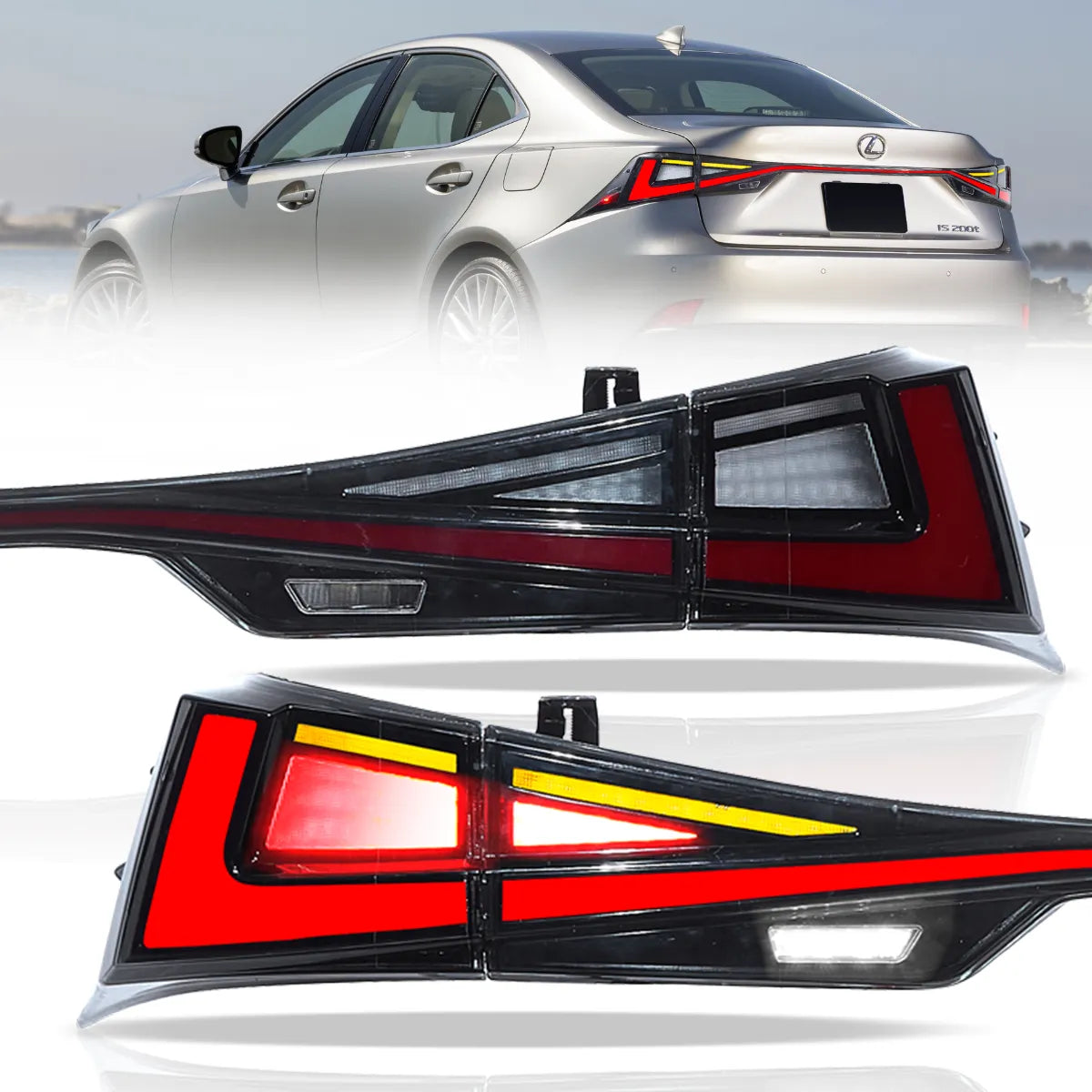 LED Tail Lights For 2014-2019 lexus IS 250 200t 300h F Sport