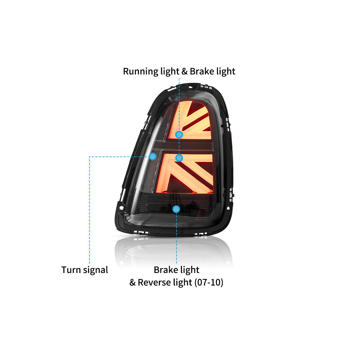 LED Tail Lights For 2007-2013 Mini Cooper R Series 2th Gen(R56-R59)