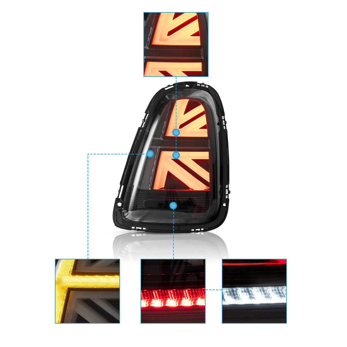 LED Tail Lights For 2007-2013 Mini Cooper R Series 2th Gen(R56-R59)