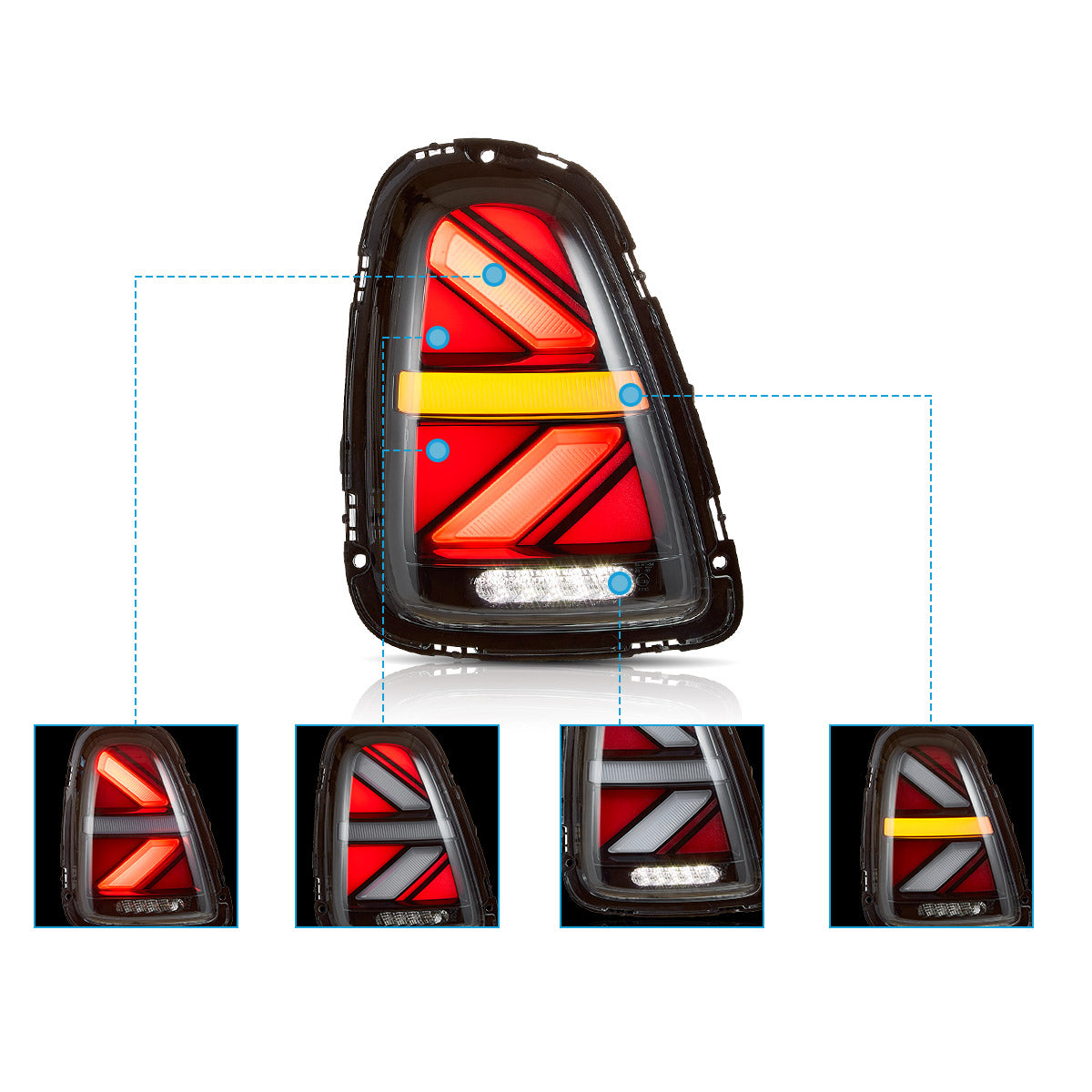 LED Tail Lights For 2007-2013 Mini Cooper(Hatch) R56-R59