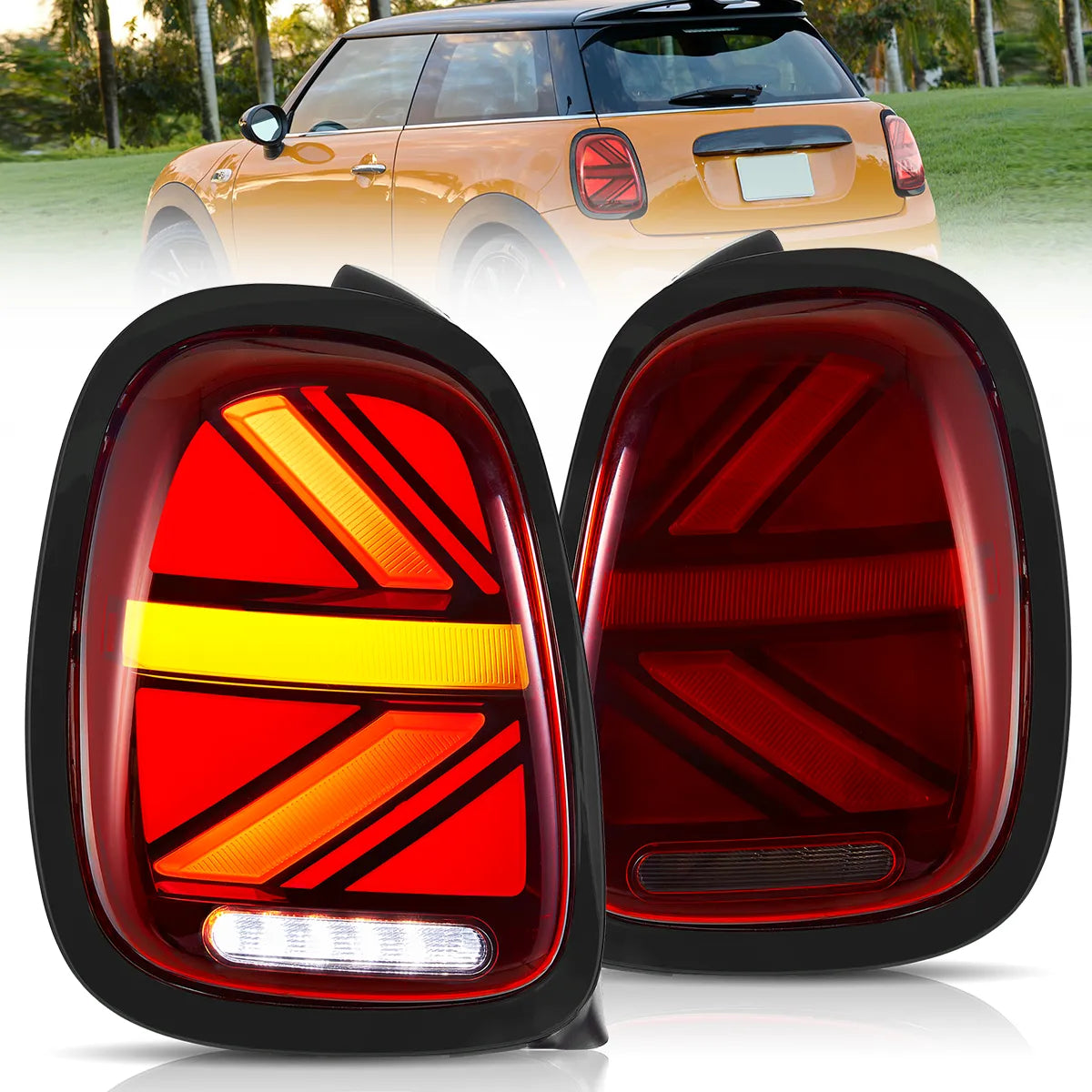 Full LED Tail Lights For 2014-2019 Mini Cooper Hatch F55 F56 F57