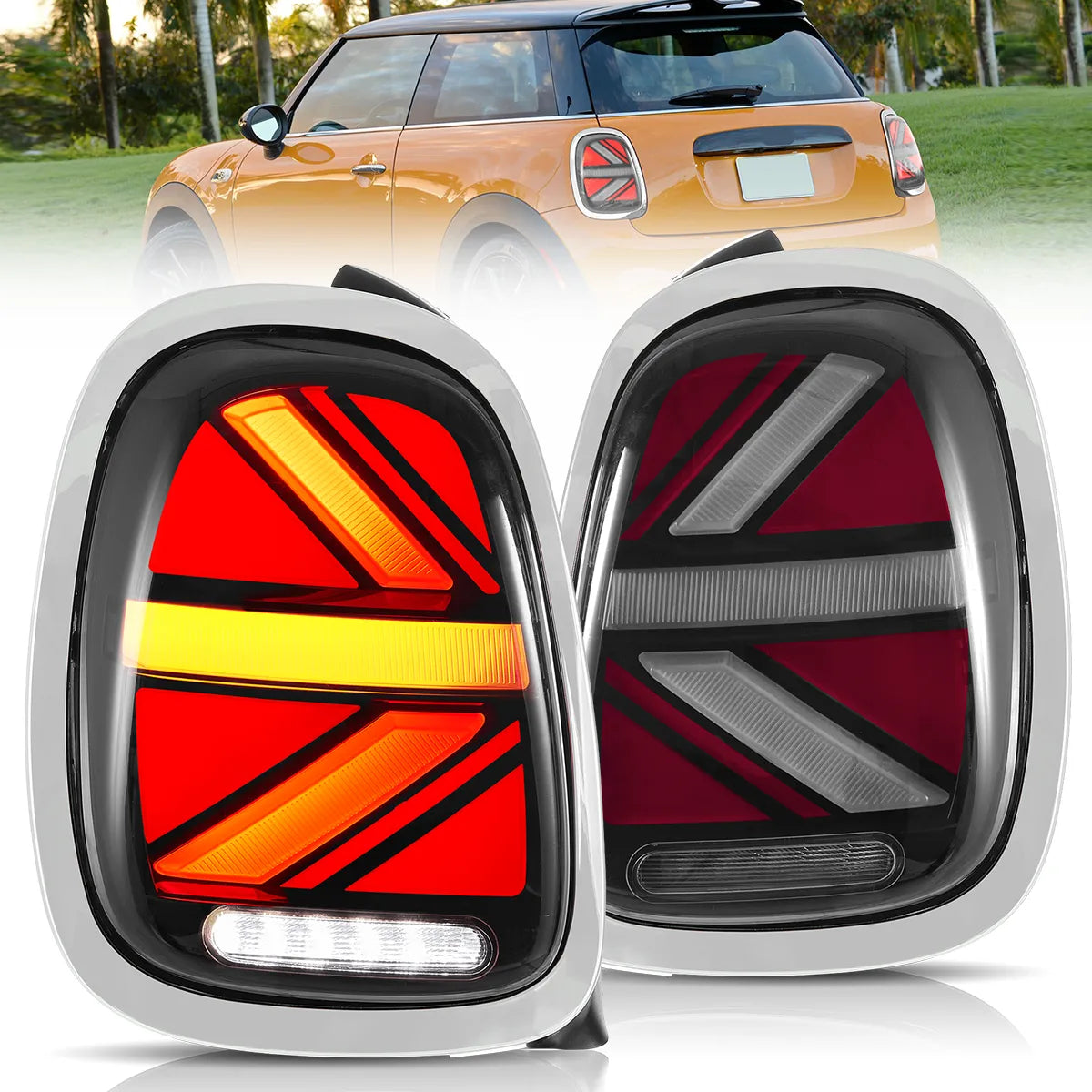 Full LED Tail Lights For 2014-2019 Mini Cooper Hatch F55 F56 F57