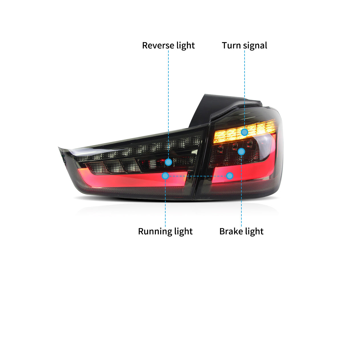 LED Tail Lights For 2010-2022 Mitsubishi Outlander Sport (RVR/ASX)