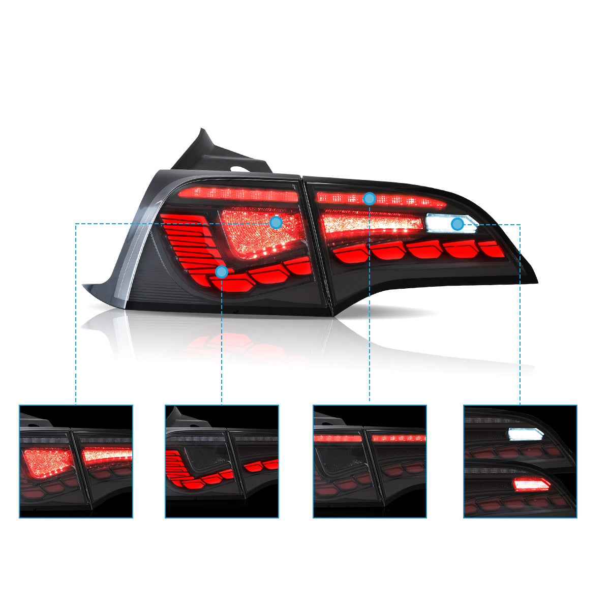 LED Tail Lights For 2017-2023 Tesla Model 3 & Tesla Model Y