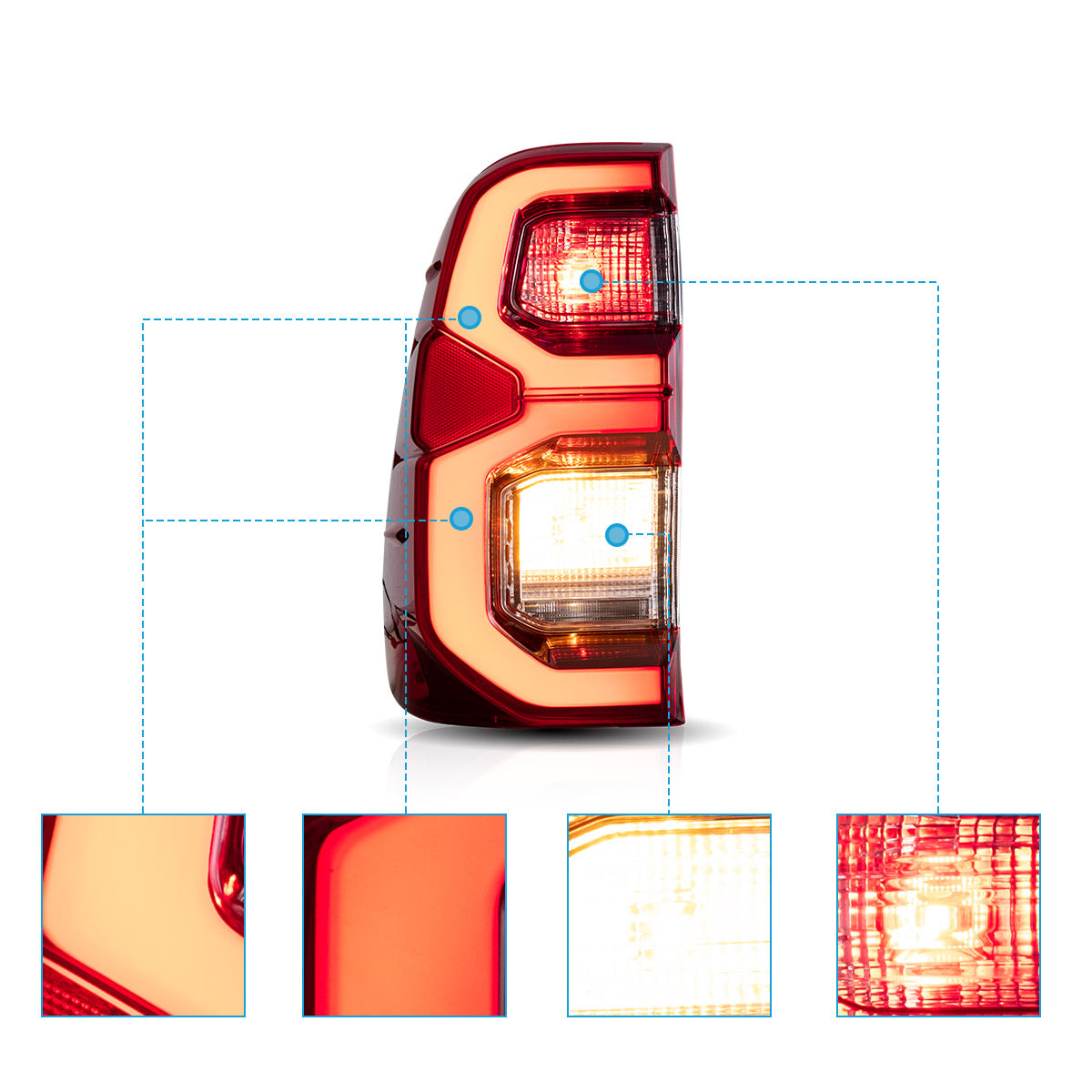 LED Tail Lights For 2015-2020 Toyota Hilux N80