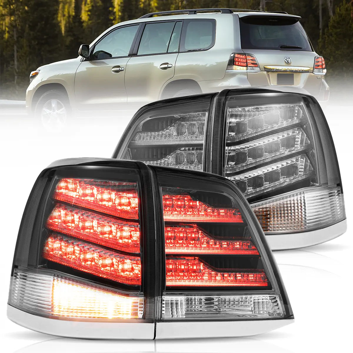 LED Tail Lights For 2008-2015 Toyota Land Cruiser