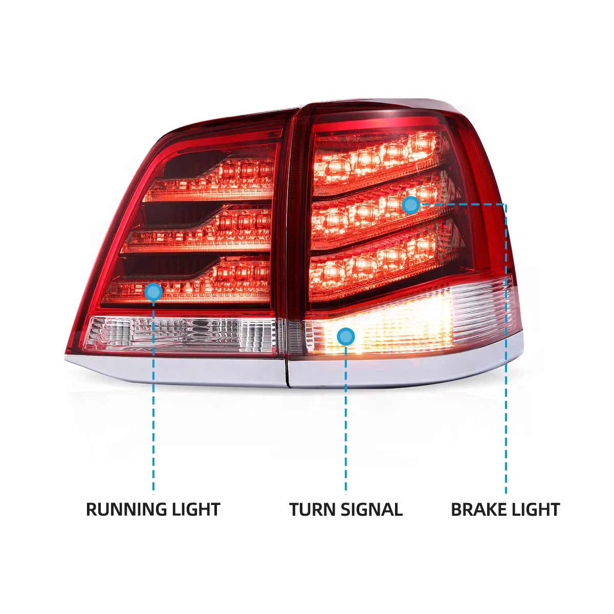 LED Tail Lights For 2008-2015 Toyota Land Cruiser