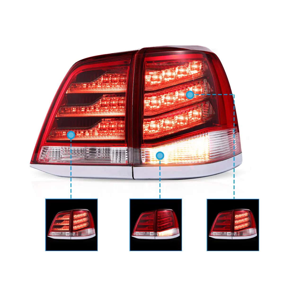 LED Tail Lights For 2008-2015 Toyota Land Cruiser