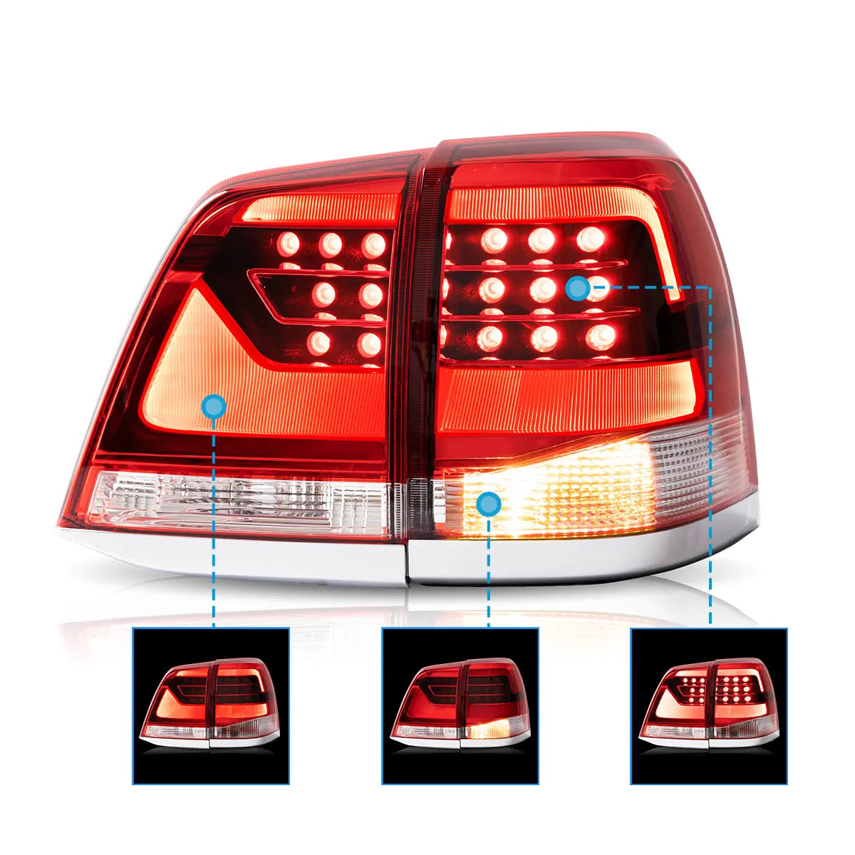 LED Tail Lights For 2008-2015 Toyota Land Cruiser
