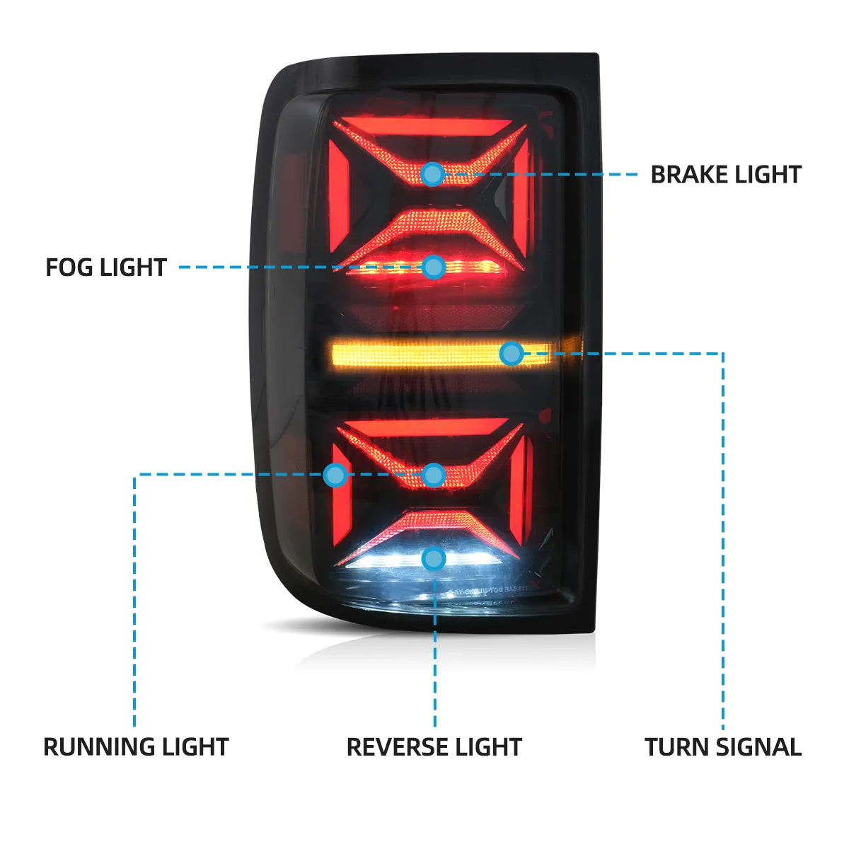 LED Tail Lights For Volkswagen Amarok 2010-2021