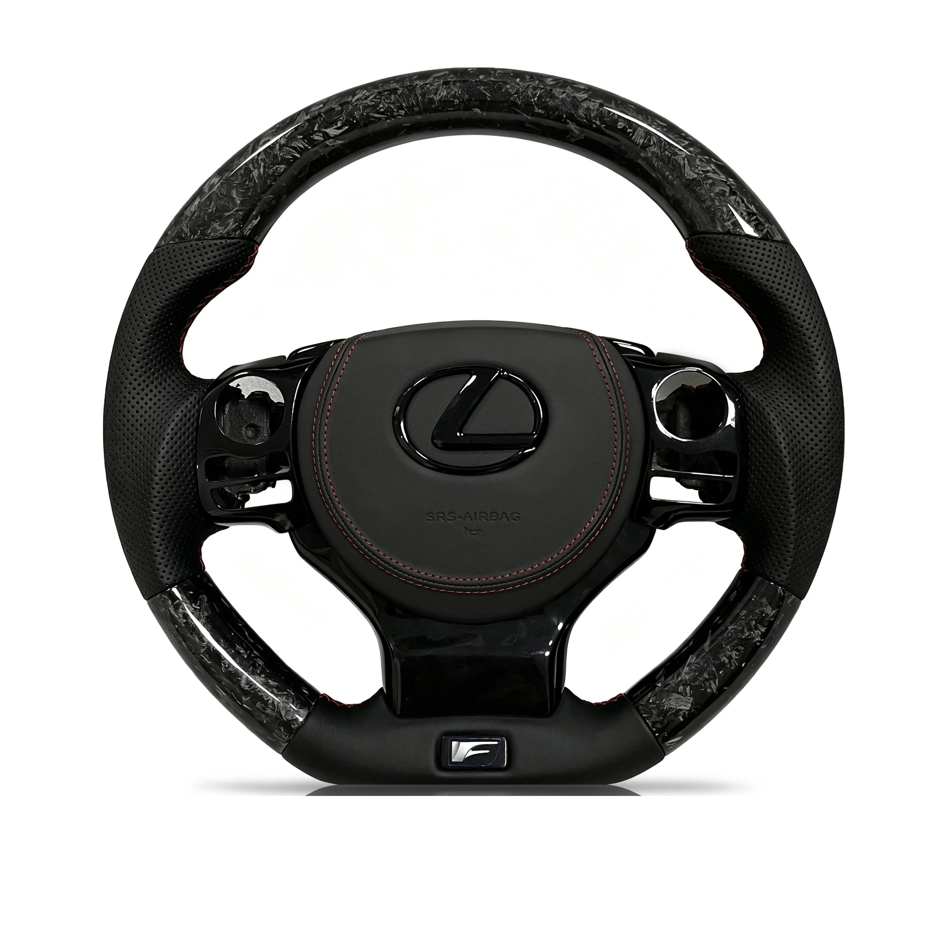 Steering wheel on a clean white background