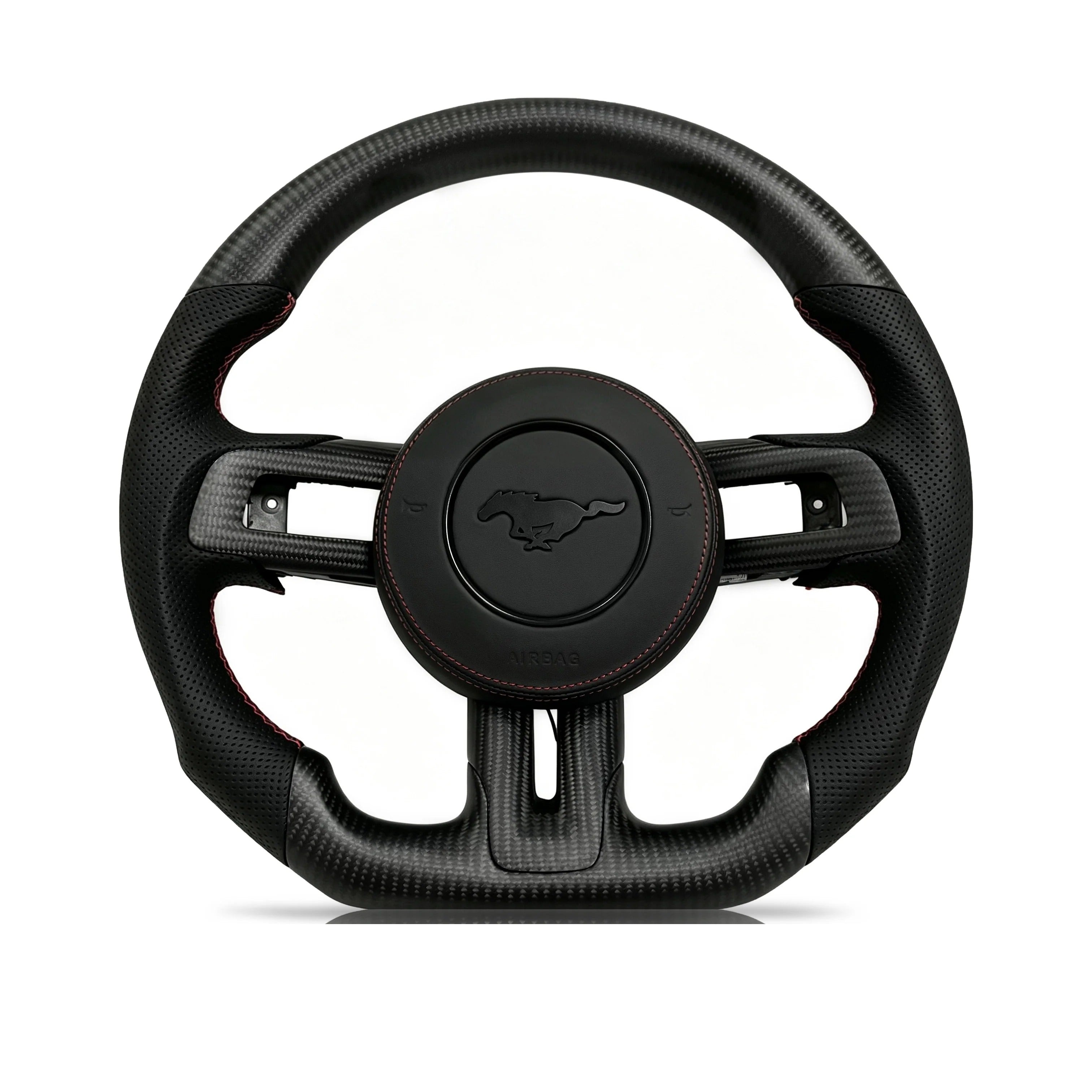 Steering wheel on a clean white background