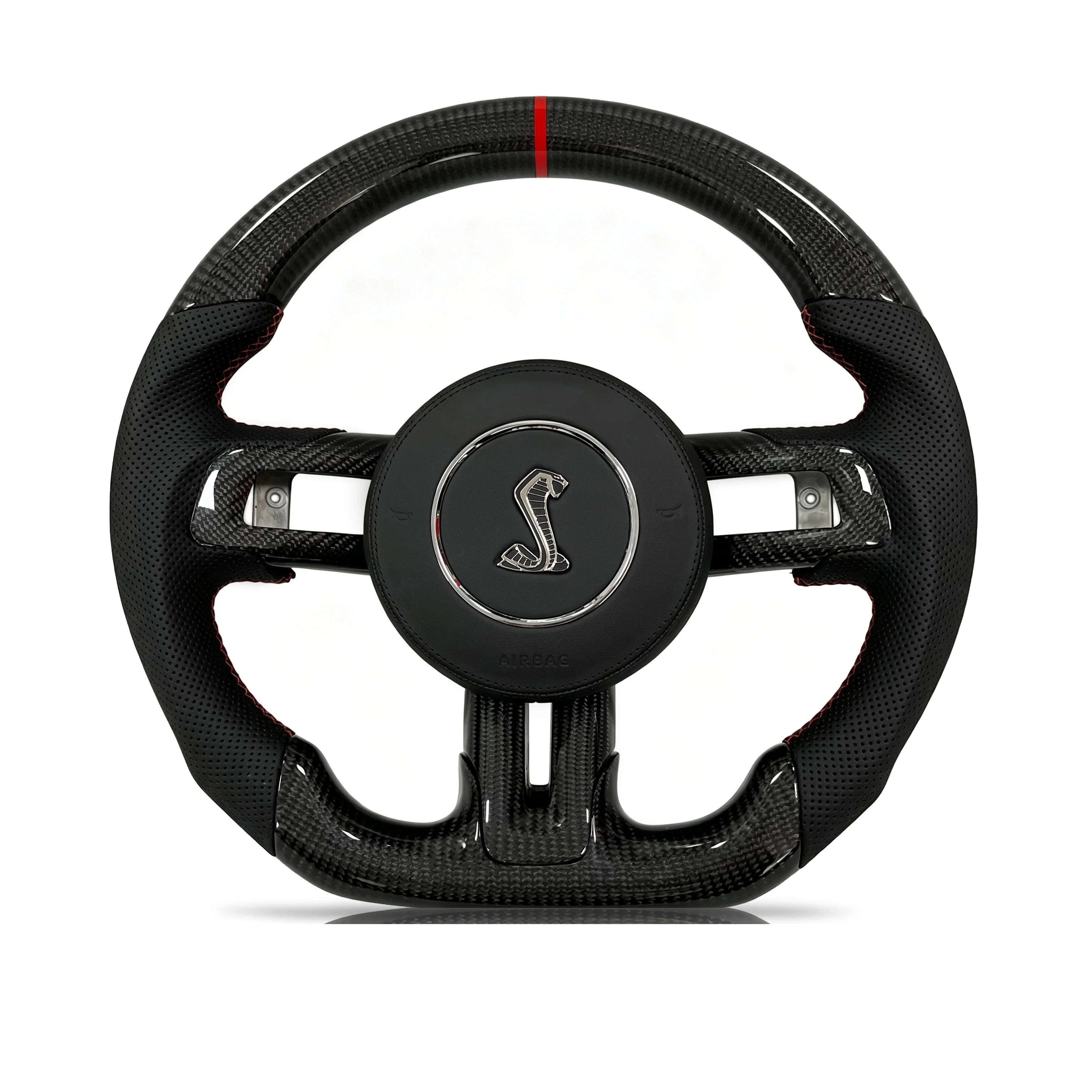 Steering wheel on a clean white background