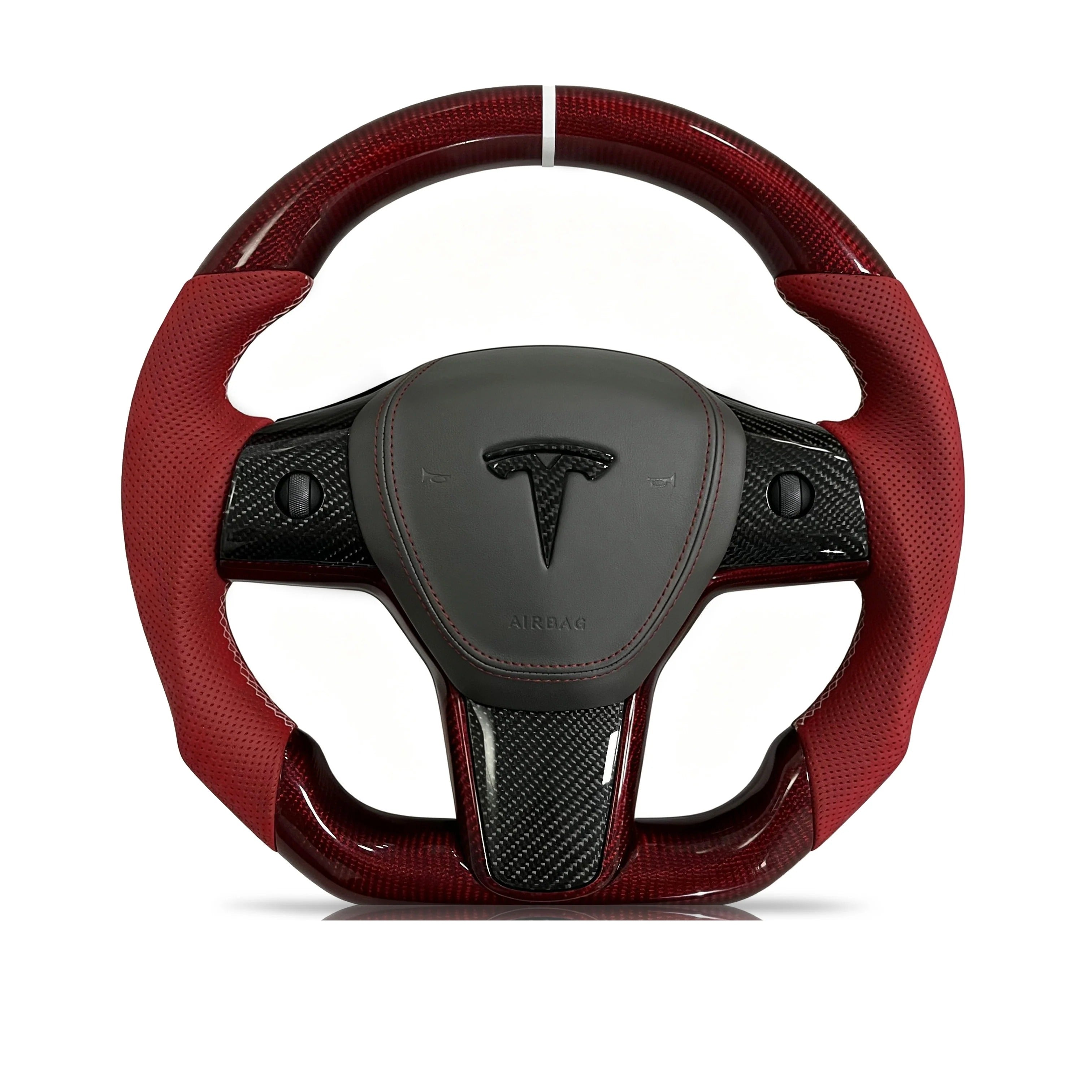 Steering wheel on a clean white background