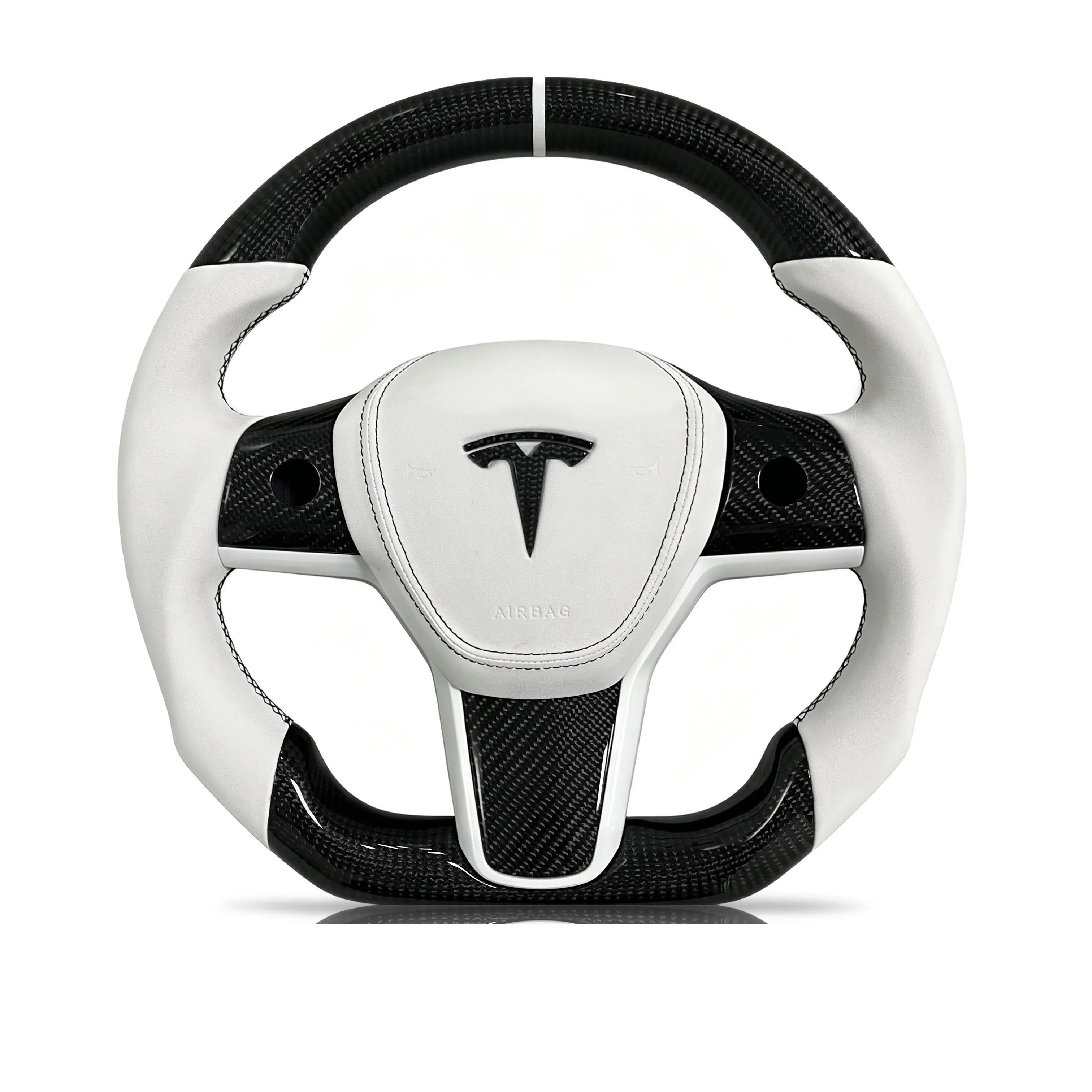 Steering wheel on a clean white background