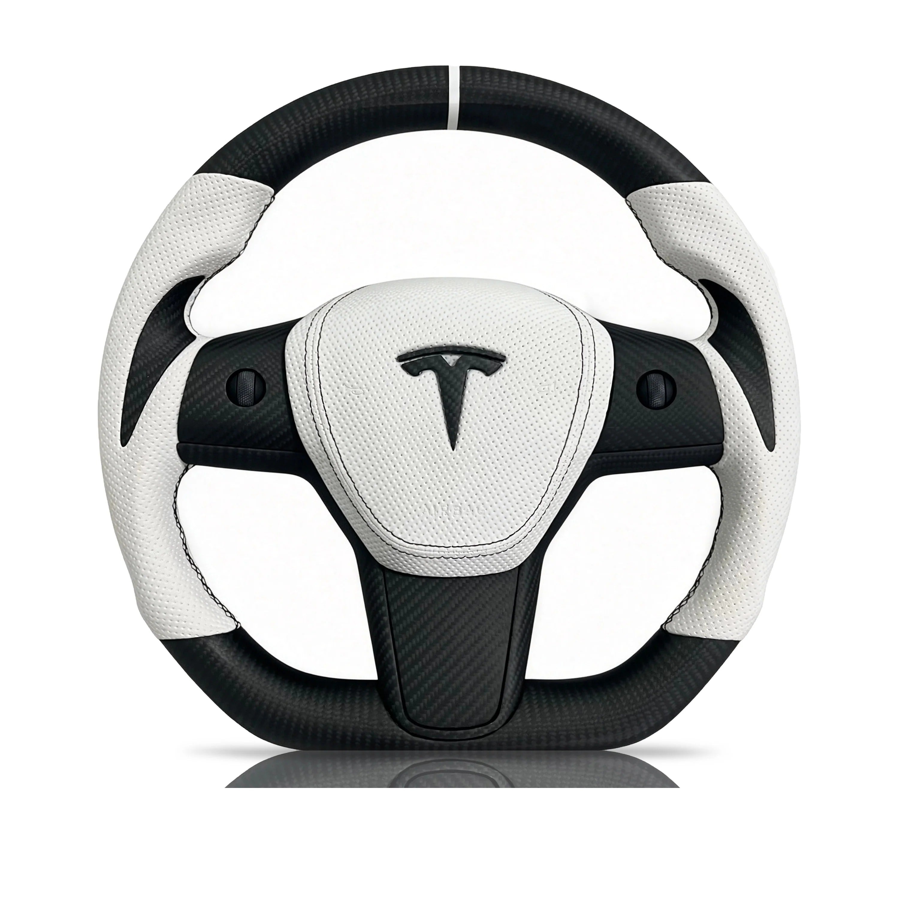 Steering wheel on a clean white background