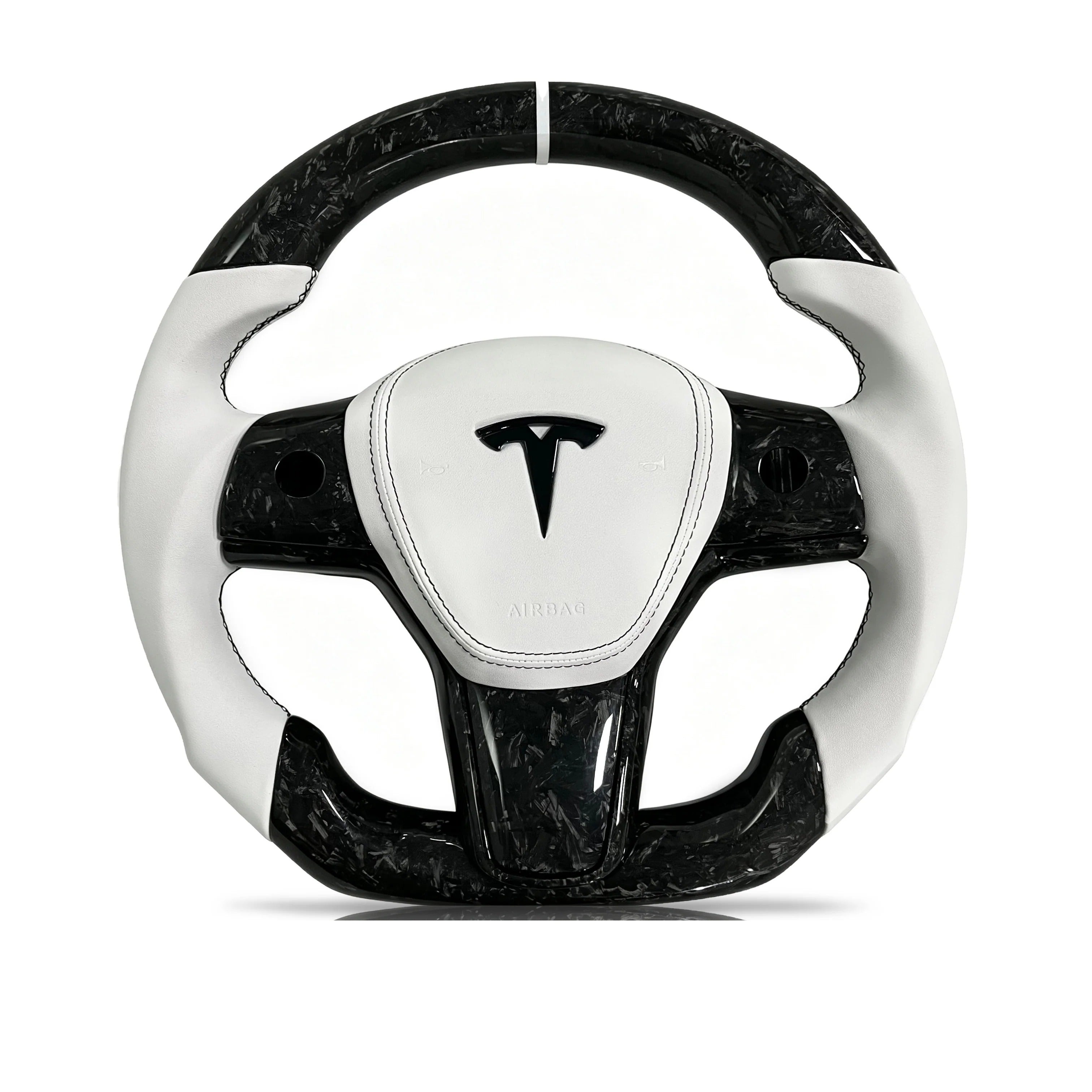 Steering wheel on a clean white background