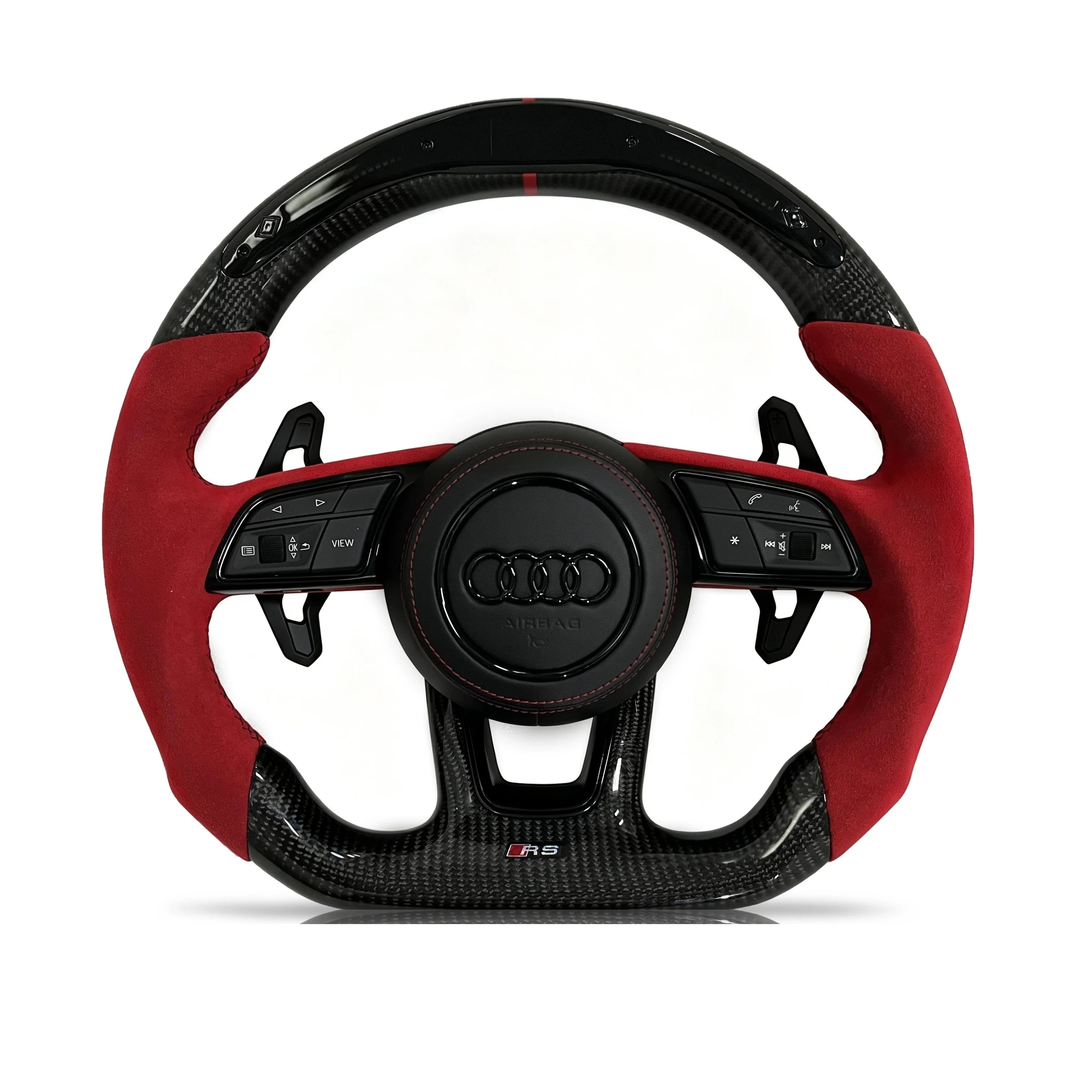 Steering wheel on a clean white background
