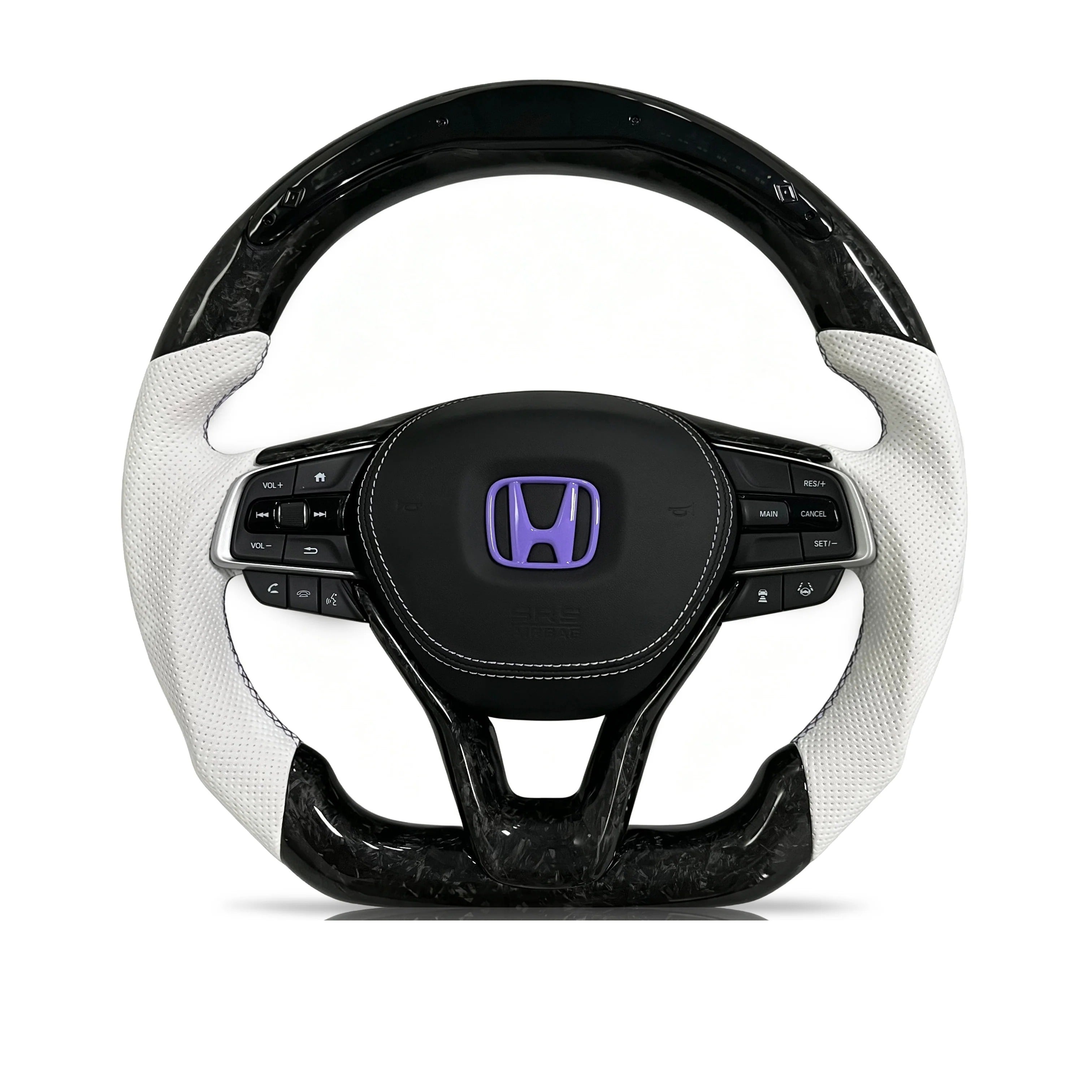 Steering wheel on a clean white background