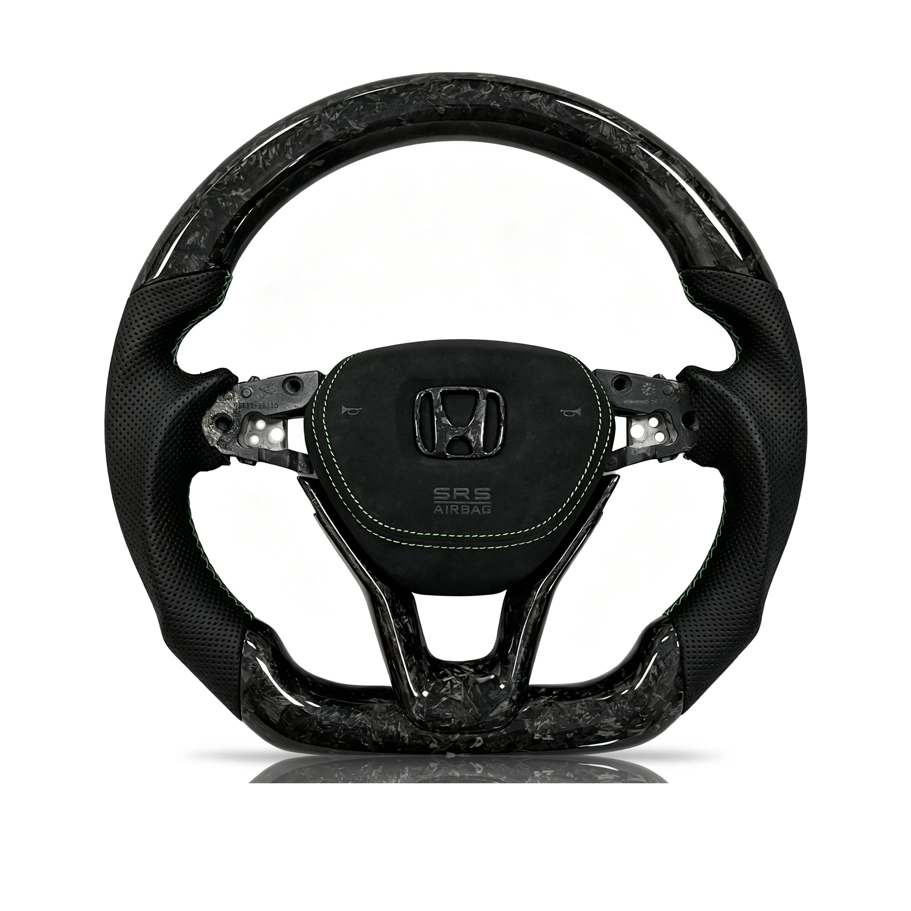 Steering wheel on a clean white background